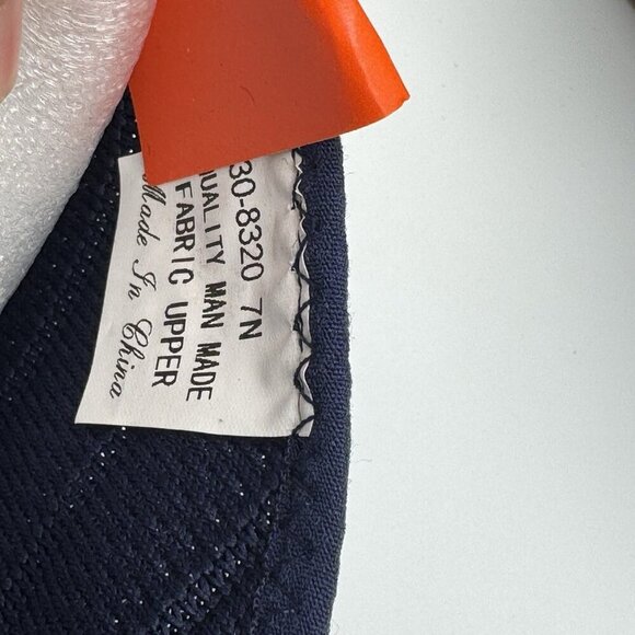 So Lite by Easy Street Airy Sandals 7N Navy Stretch Comfort Wedge Slip-On Shoes - Picture 7 of 9